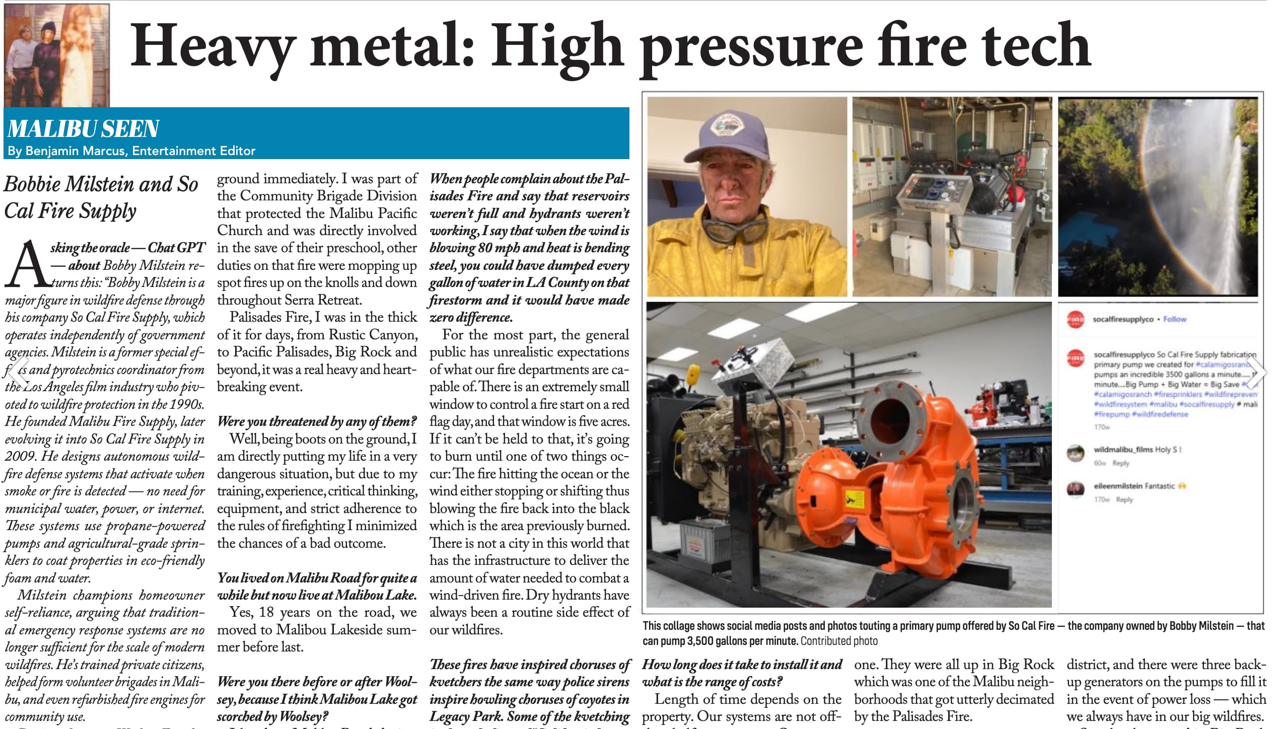 Malibu Times feature